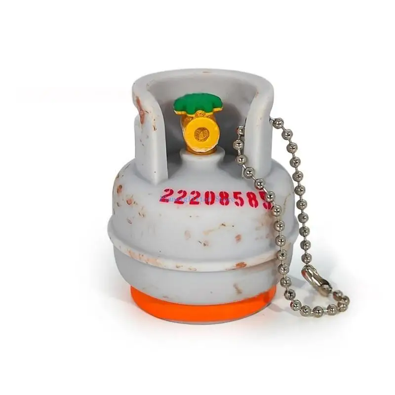 

652B Metal Gas Cylinder Keychain Antique Hanging Ornament Fashion Jewelry
