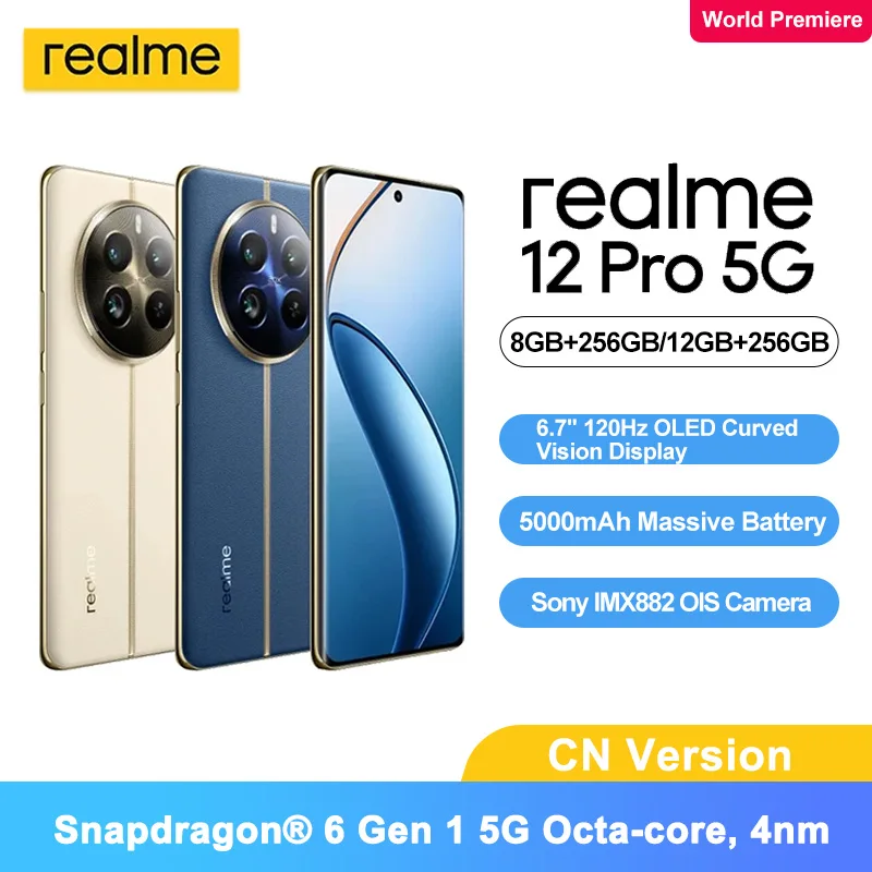 pro celular 5g 67 120hz snapdragon gen octa core 5000mah 67w 50mp cameras traseiras nfc nfc realme12 01