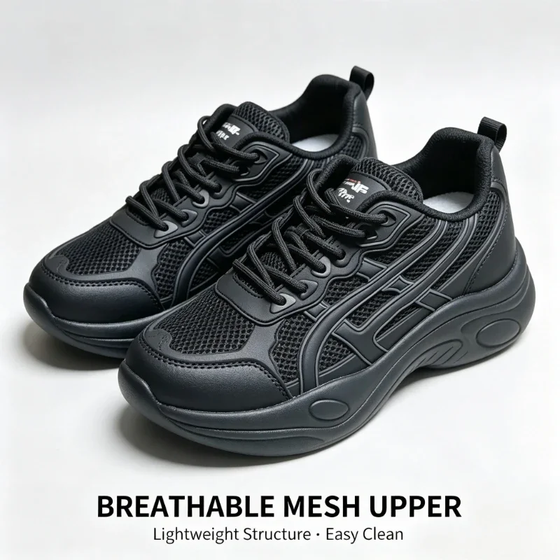 Non Slip Oilproof Kitchen Chef Shoes for Men, Breathable Mesh Comfortable Lightweight Restaurant Working Safety Sneakers