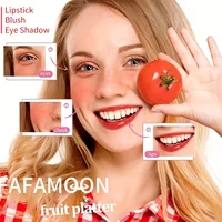 Teinte à lèvres fruitée 4 couleurs, gloss hydratant, rouge à lèvres liquide waterproof, non-collant, haute pigmentation, couleurs longue durée 4