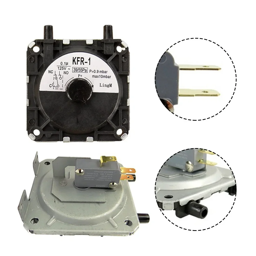 1pcs Strong Exhaust Water Heater Repair Part Air Pressure Switch AC2000V 50Hz 60S Y05 Air Pressure Switch 2.87x3.15 Inches