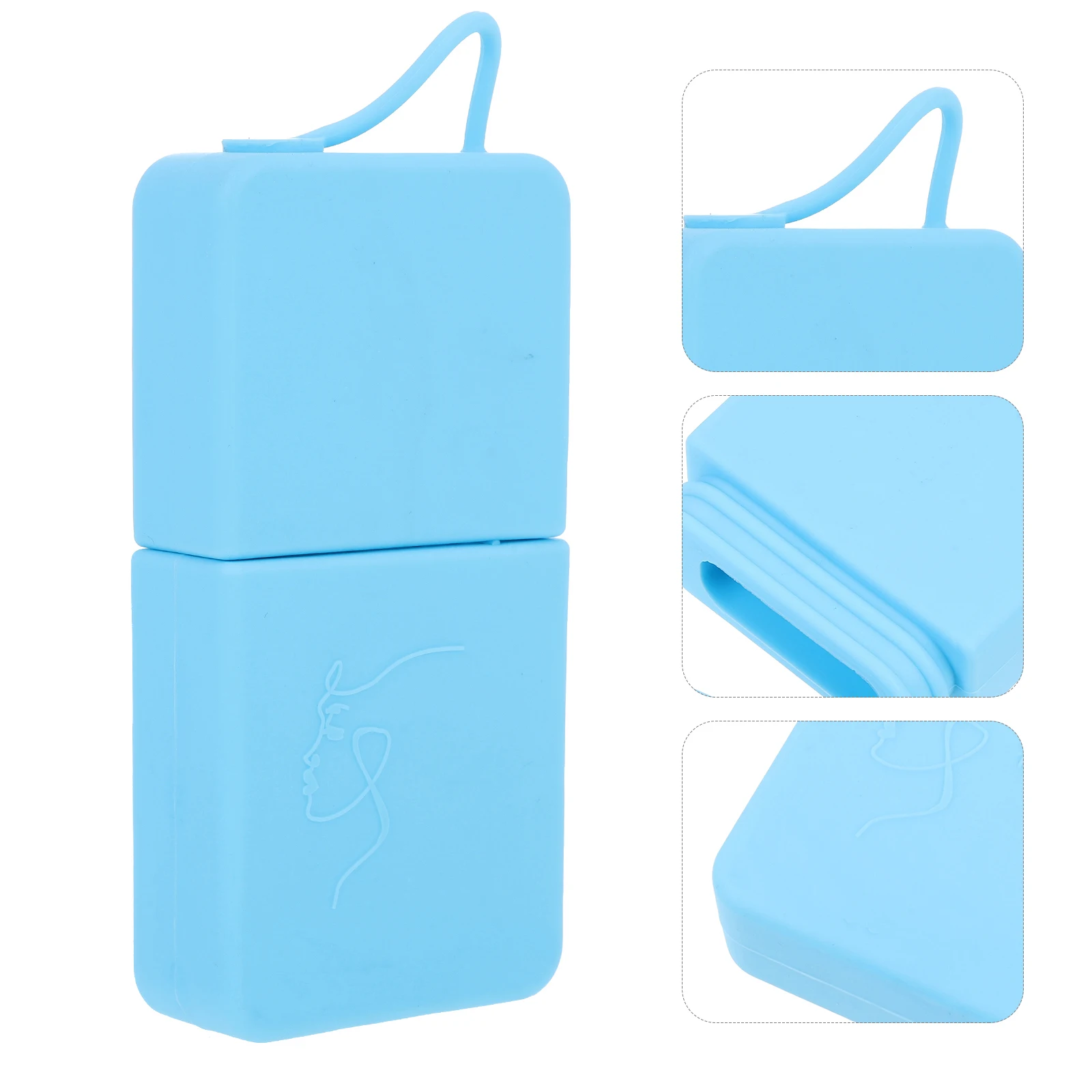 Ferramentas faciais beleza gelo treliça rolo de silicone para massagem facial molde azul