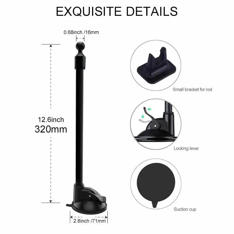 Car Tablet Holder Long Arm Suction Cup Mount for iPad Pro Air 4-13\'\' Xiaomi Tablet SUV Truck Vehicle Lift Uber Windshield Window