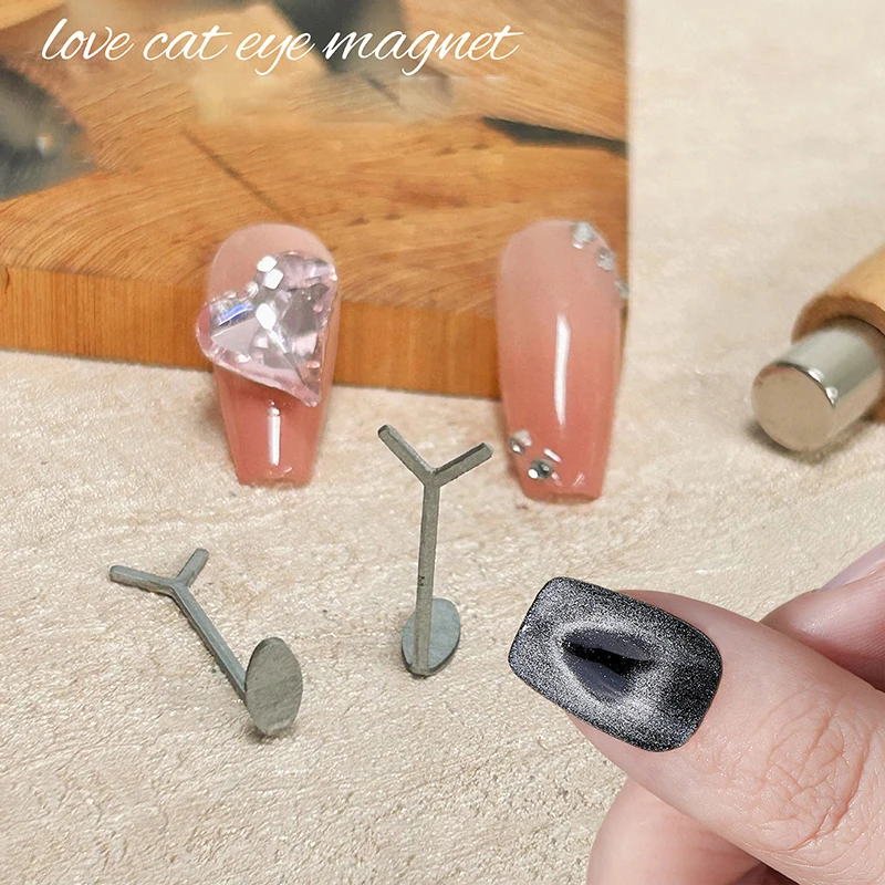 1/3Pcs/1set Cat Eye Nail Magnet Set With Strong Magnet Column For Creating Love Heart Shapes On Nails Nail Art Accessories Tools