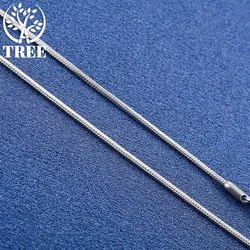 925 Sterling Silver Jewelry Accessories for Women Men Round Snake Chain 1/2/3mm Long Necklace 18K Gold Neck Choker DIY Gift