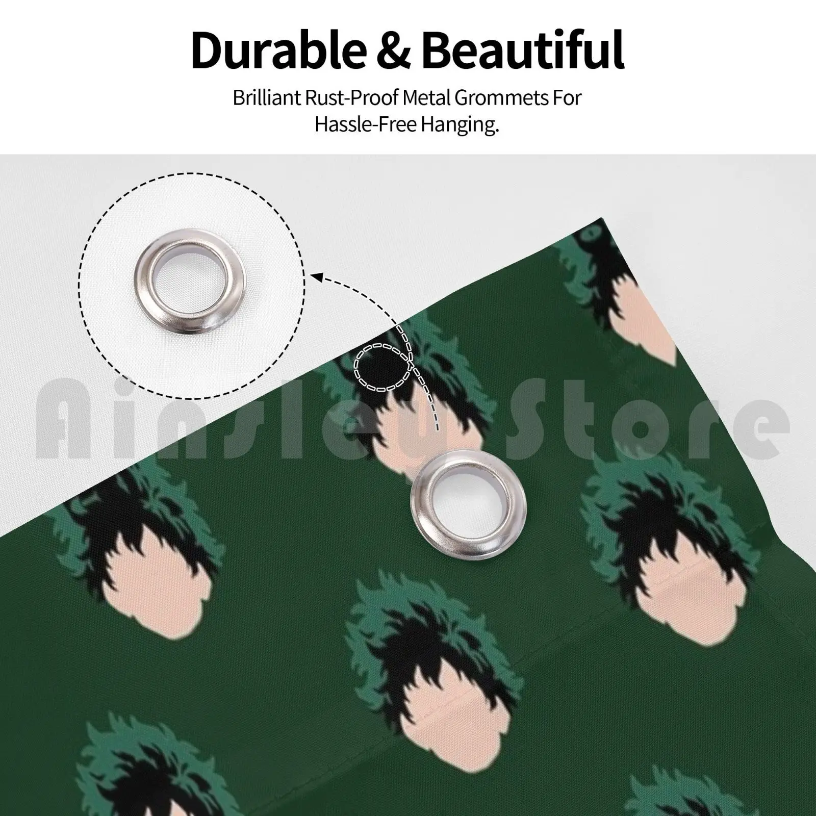 Flag Car Flag Midoriya Izuku Pattern ( Green ) Hat Mha Deku Pattern Minimalist Face Green Cool Birthday