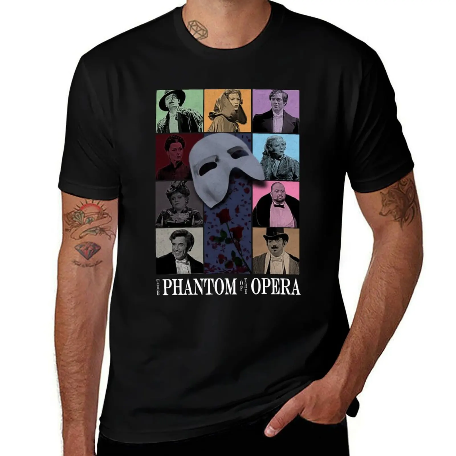 The Phantom of the Opera (25th anniversary) poster T-Shirt oversized summer tops anime figures man clothes funny t shirts men