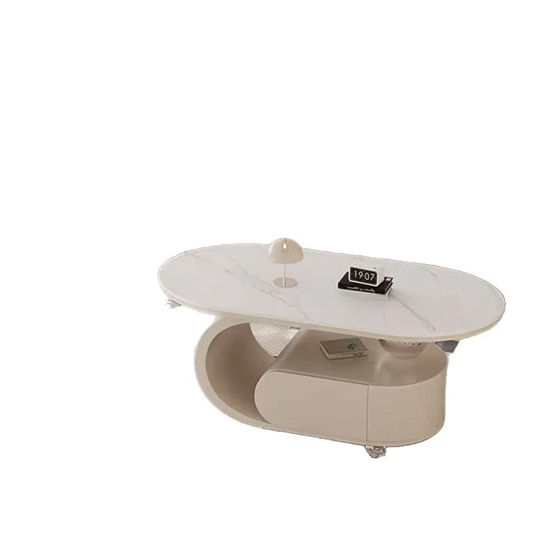 

Italian modern rock slab new coffee table living room household high-end small apartment simple new light luxury removable