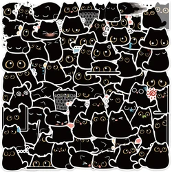 10/20/40/80PCS Black Cat Cute Kawaii Stickers Vintage For DIY Notebook Guitar Scrapbooking Motorcycle Luggage Graffiti Decals