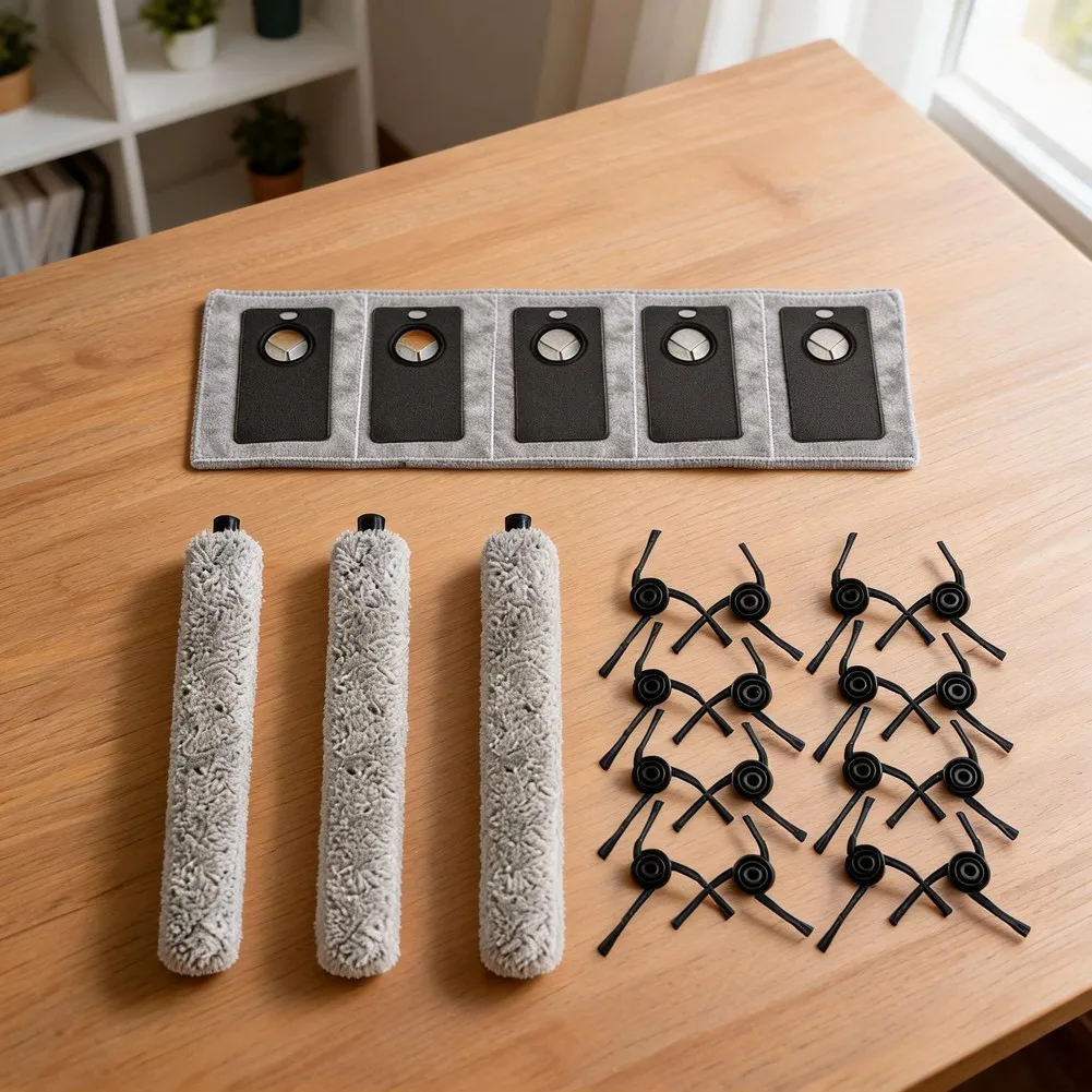 

Roller Mops Side Brushes With Large Capacity Dust Bags Kit For UWANT U300 U300Max Robot Vacuum Cleaners Replacement Parts