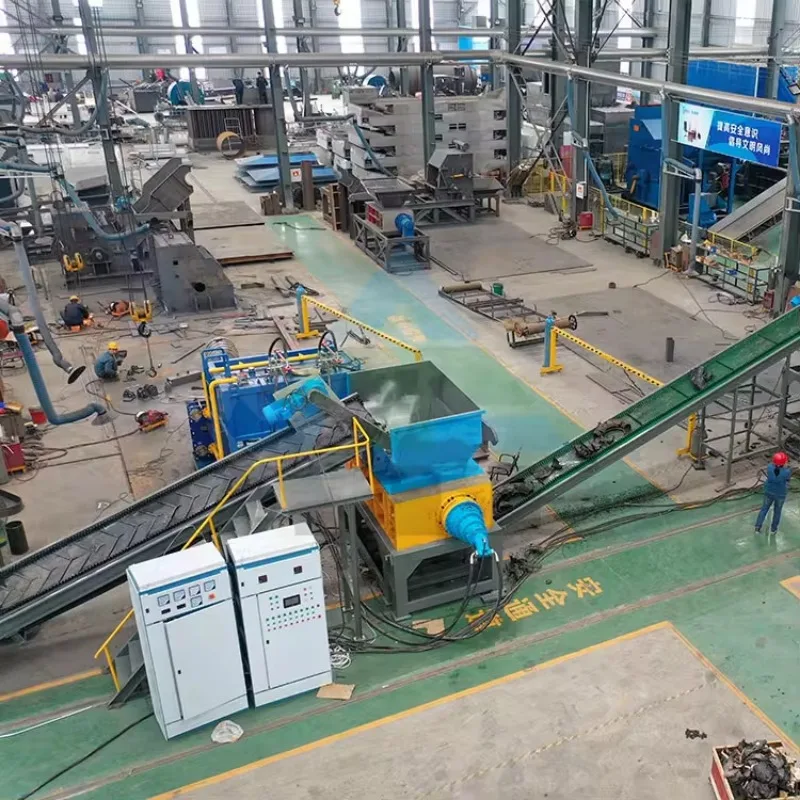 Full Automatic Factory Price Complete Used Tire Cutter Shredder Machine Production Line Waste Tire Recycling Machines in Germany