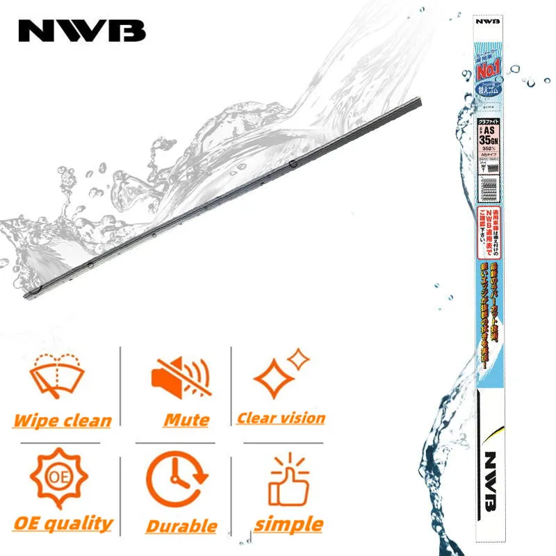 NWB Wiper Rubber is Applicable to Toyota Lexus Mazda Subaru BMW Land Rover and Other Original Wiper 5.6mm Wide