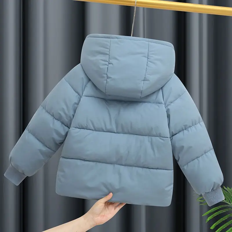 2022 New Winter Kids Coats Baby Boys Jackets Warm Girl Hooded Snowsuit For 2-8Y Children Thick Outerwear Kid Down Cotton Clothes