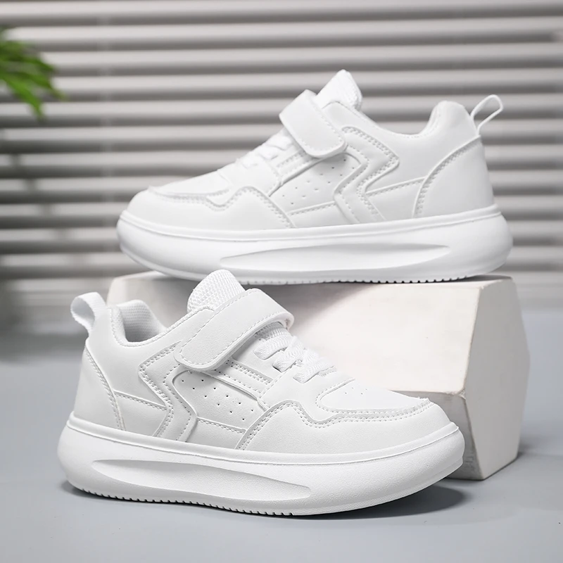 어린이용 사계절 가죽 운동화 한 켤레, 내마모성, 편안함, 부드러운 레저 신발, 사이즈 27-40, DW-MQ-738