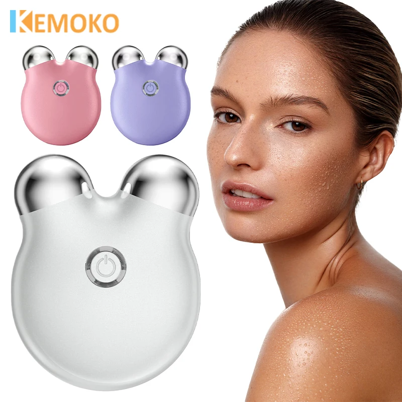

Electric Facial Lifting Roller Massager EMS Microcurrent Face Skin Tightening Rejuvenation V-Face Massage Portable Beauty Care