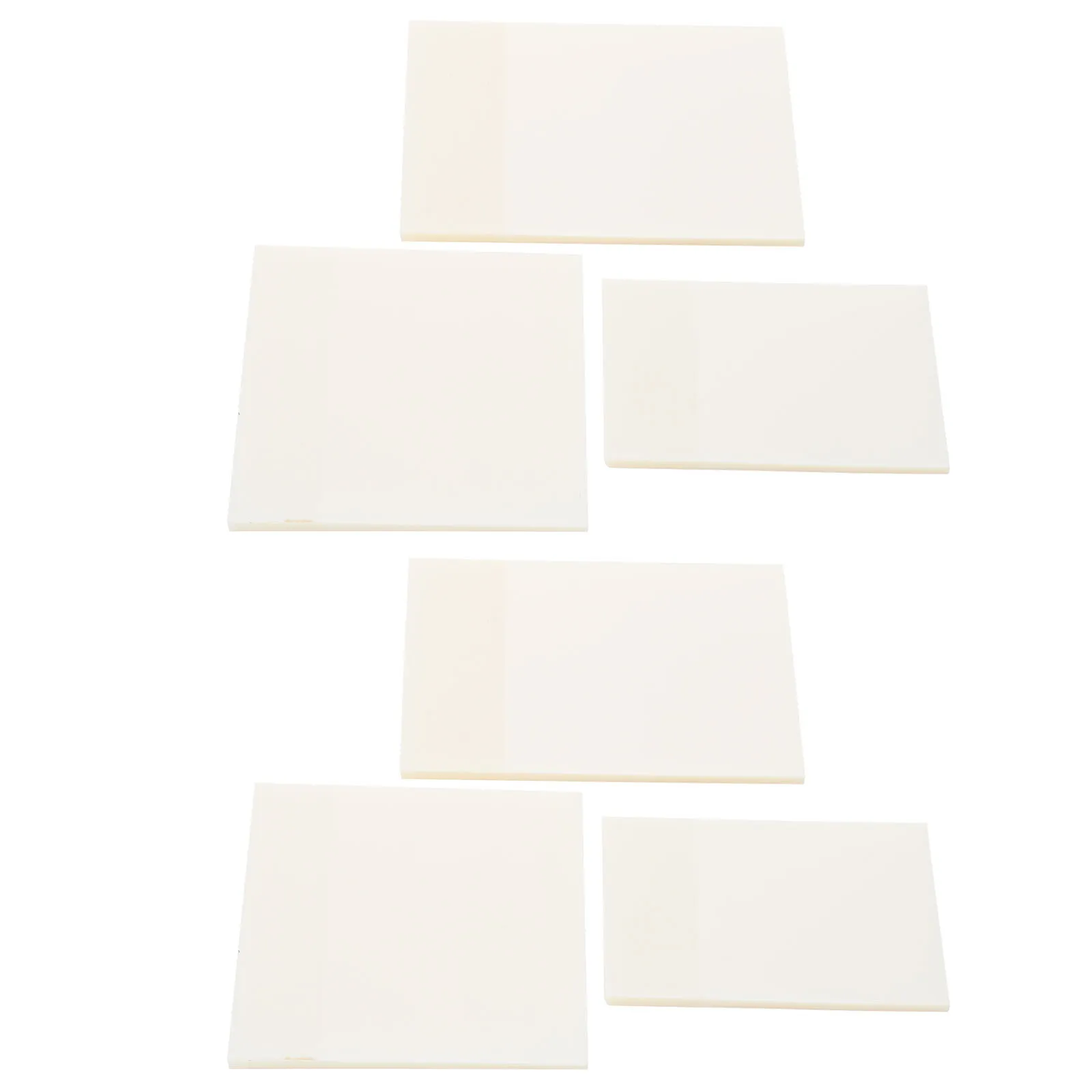 

6pcs Transparent Waterproof Memo Stickers Writing Papers Pet Pads Self Adhesive Desk Home School