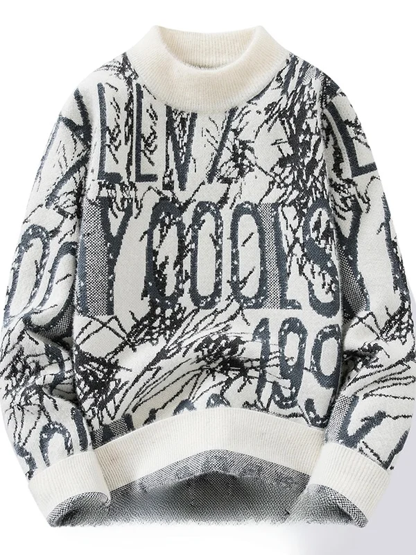 

Thiened Warm Boys' Sweater Teenage Knittedwear Casual Sle Long Sve round Ne Anti-Ball Campus Outdoor Wear Comfortabl...