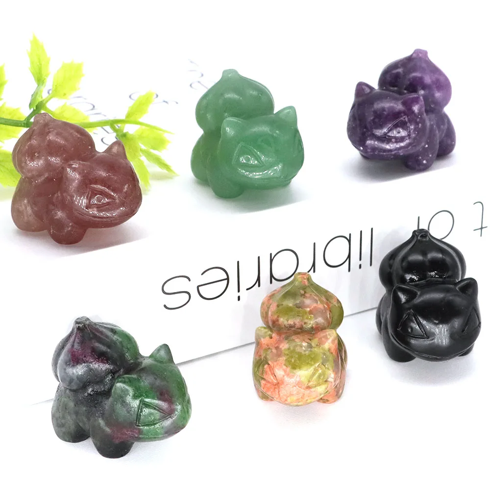 

1.2" Reiki Healing Crystal Frog Seeds Figurine Natural Stone Carved Animal Statue Crafts Home Decor Gemstone Ornament Kids Gift