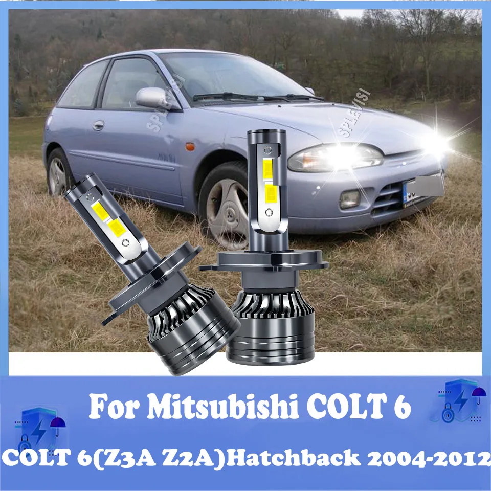 

h4 led headlight Hi/Low Beam Light Bulbs For MITSUBISHI COLT 6(Z3A Z2A)Hatchback 2004 2005 2006 2007 2008 2009 2010 2011 2012