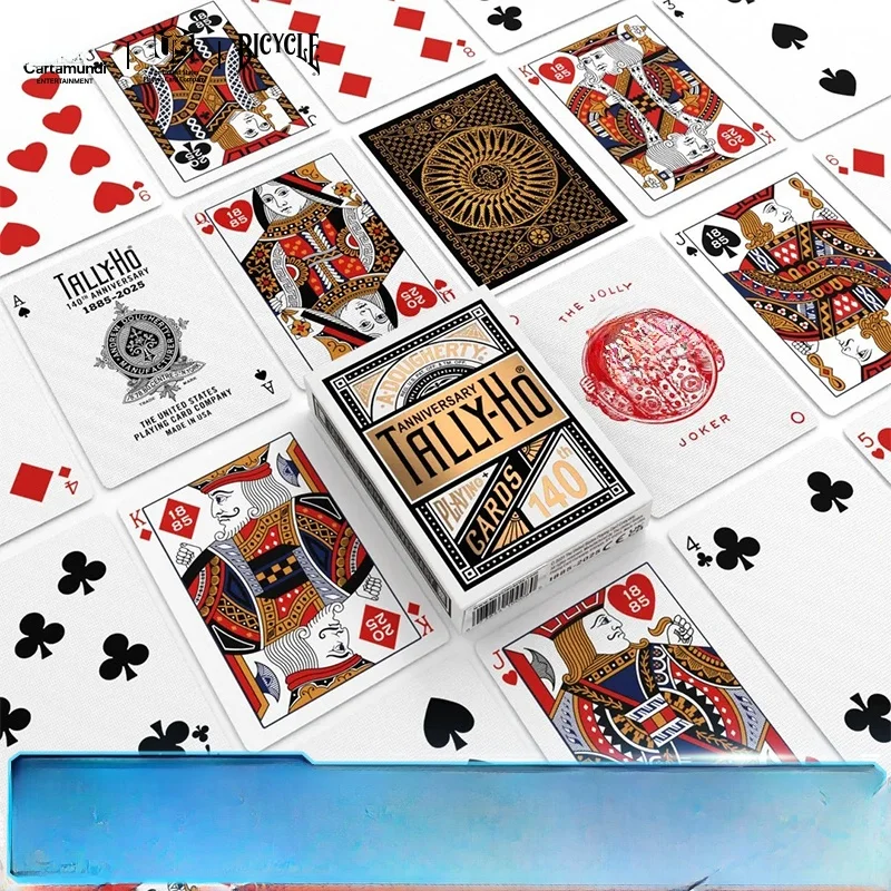 tally-ho-140th-anniversary-magic-gift-luxury-bicycle-poker-cards-paper-material-poker-game-for-2-players-made-in-usa