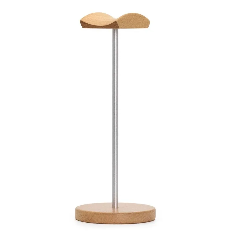 Black Walnut Wood & Aluminum Headphone Stand Nature Walnut Gaming Headset Holder with Solid Metal Base for Table Desk Display image 4