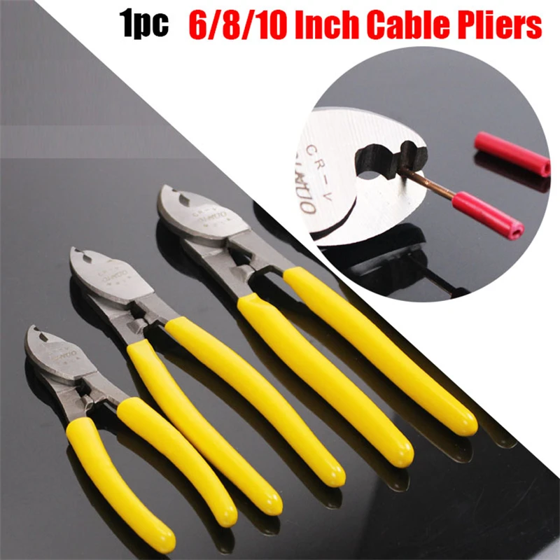 6/8/10 Inch Anti Slip Heavy Duty Cable Pliers Multi-function Cable Cutter Pliers Hand Tools For Electricians & DIY Enthusiasts