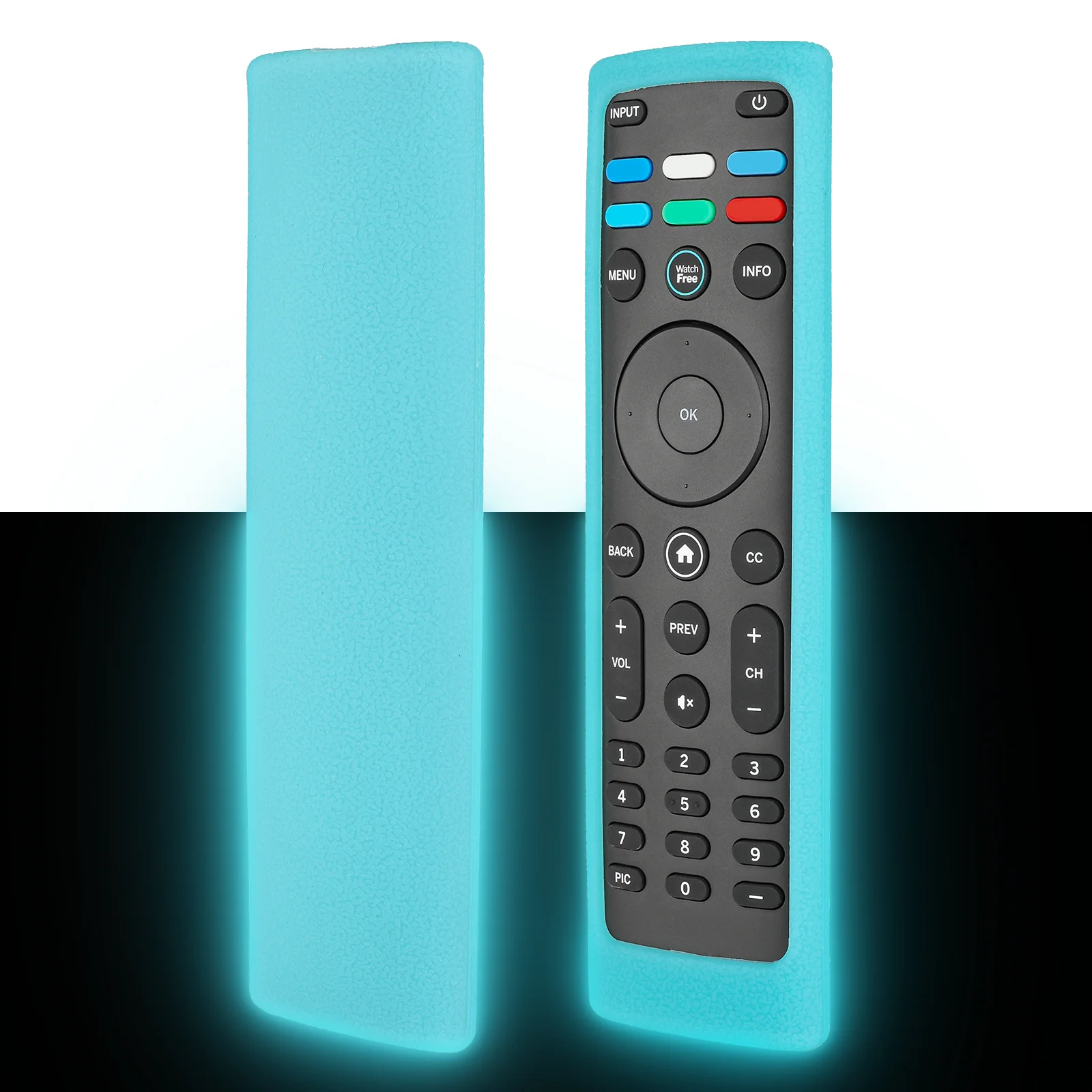 Silicone Remote Control Case Compatible With VIZIO XRT140 XRT136 TV Remote Shockproof Protective Shell Cover With a Lanyard