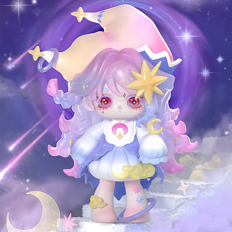 Ninita Revelação da Bruxa Caixa Surpresa Kawaii Boneca Fofa Modelo Brinquedos Caixa Misteriosa Figura de Ação Coleção de Ornamentos de Anime Presente