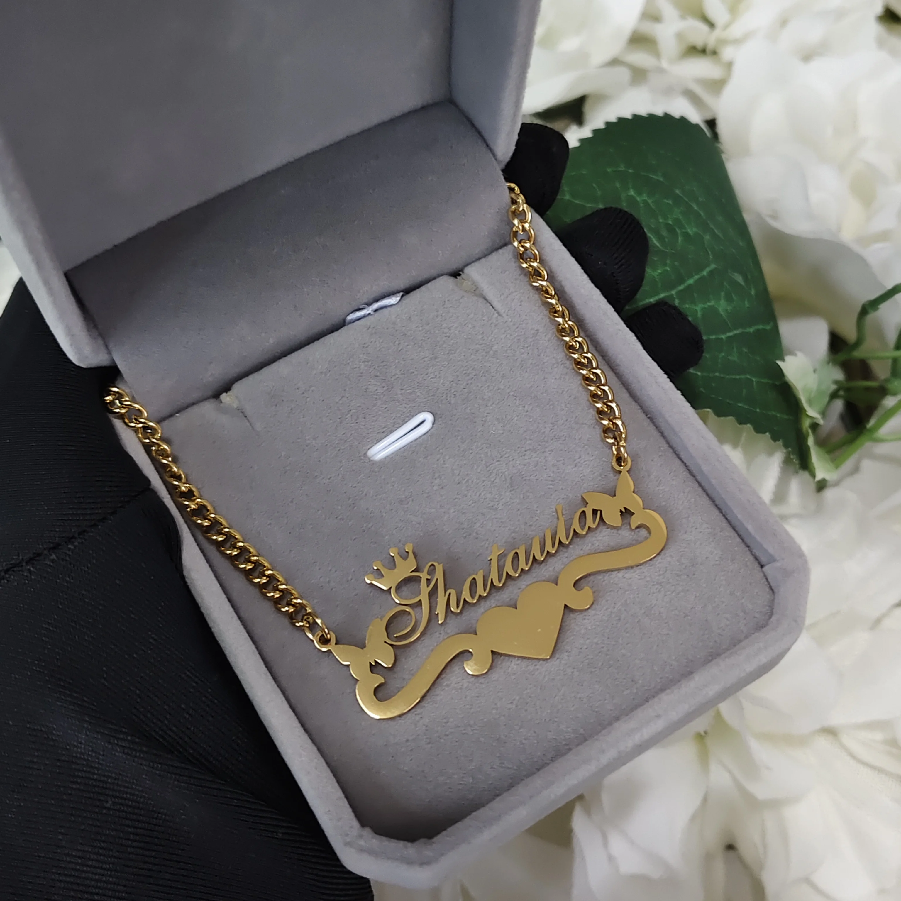 DHQH 2025 بالجملة اسم شخصي مجموعة رسالة مخصصة على شكل قلب قلادة فراشة سوار هدية عيد ميلاد مبيعات المصنع #5