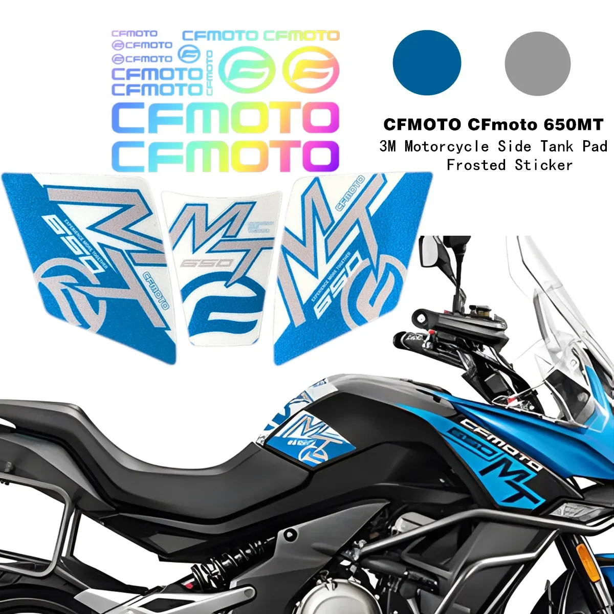 

For CF Moto 650MT Sticker 3M Motorcycle Side Tank Pad Frosted Gas Knee Grip Protector Anti Slip Modification Accessories
