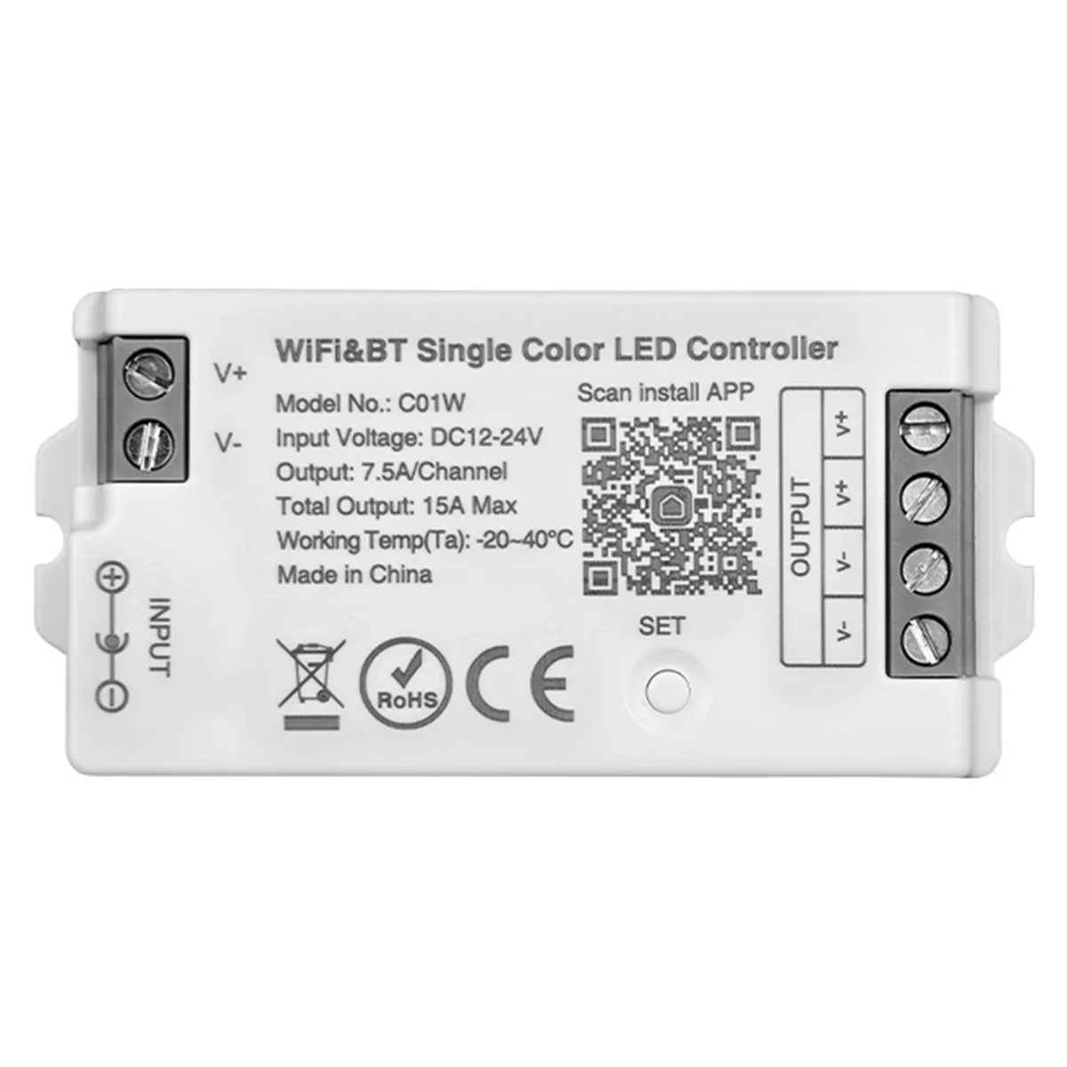 Praktische C01W Tuya Licht Streifen Controller & C02W 2,4G WIFI Bluetooth Mobile APP Smart Controller Intelligente Sprachsteuerung B