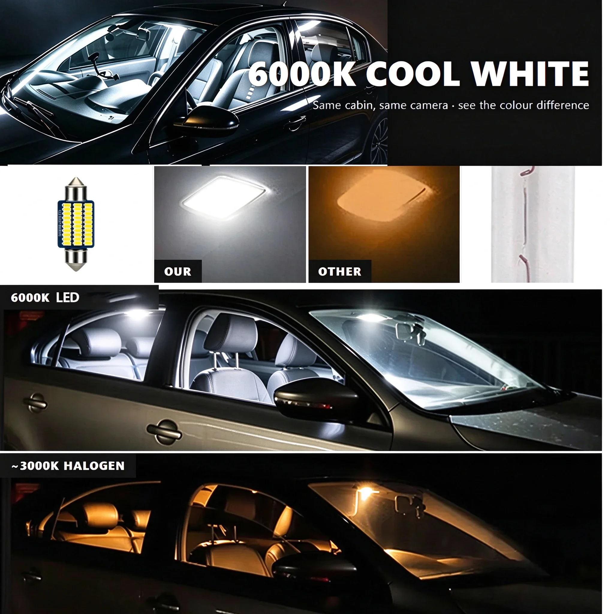 For Audi A3 8P FWD 2005-2012 LED Interior Map Dome Vanity Mirror Trunk Glove Box Light Kit Canbus Interior Lamps 2009 2010 2011