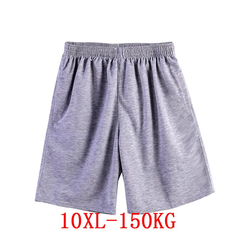 plus size large summer men cotton shorts soprts 6XL 8XL 10XL big sales cheap Comfortable Breathable soft loose shorts 150KG gray