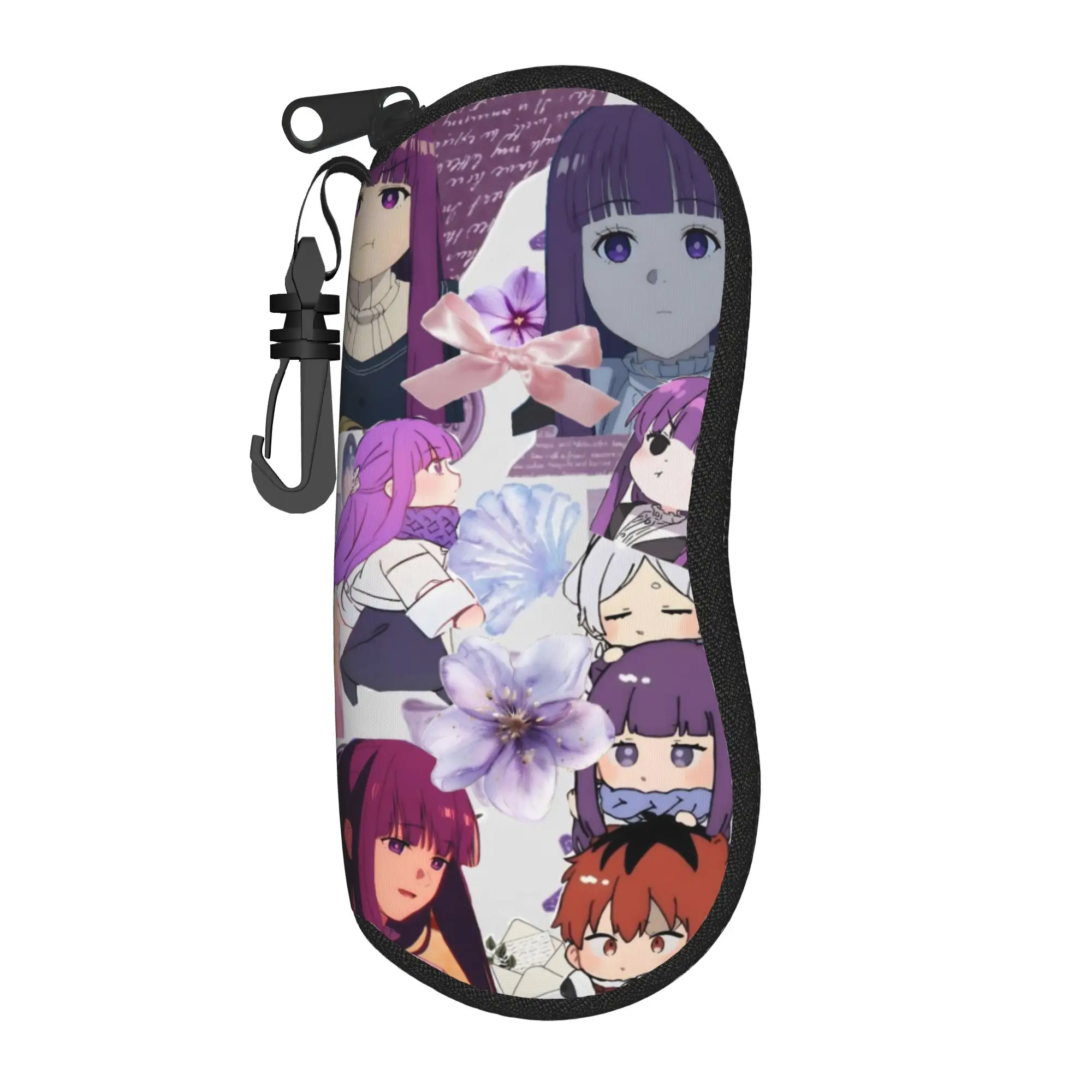 Cute Fern Glasses Case Unisex Waterproof Zipper Frieren Anime Glasses Storage Box Protector Glasses Box