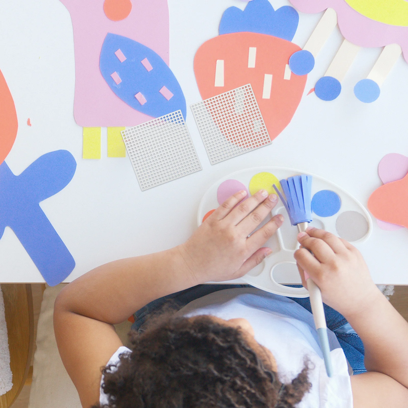 

20Pcs Eye Mesh Sheets Lightweight Breathable for Fursuit and Cosplay DIY Craft Projects 8x8cm White Fursuit Eyes Mesh