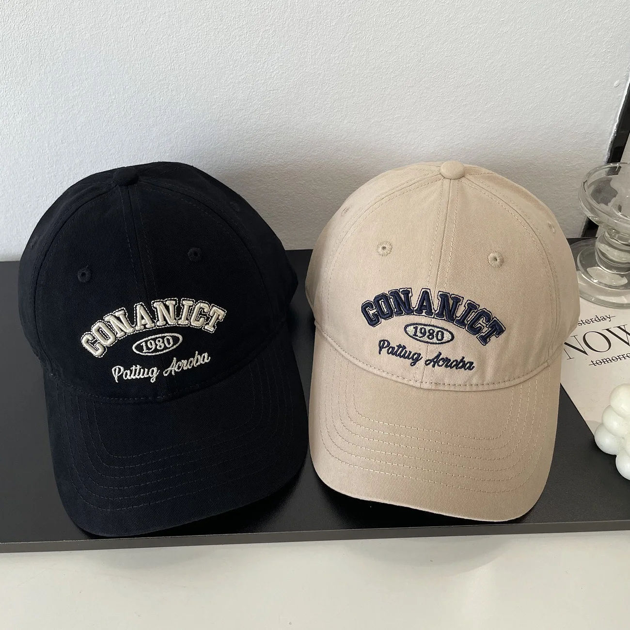 American alphabet soft top baseball cap men's and women's spring and autumn fashion trend casual versatile couple cap