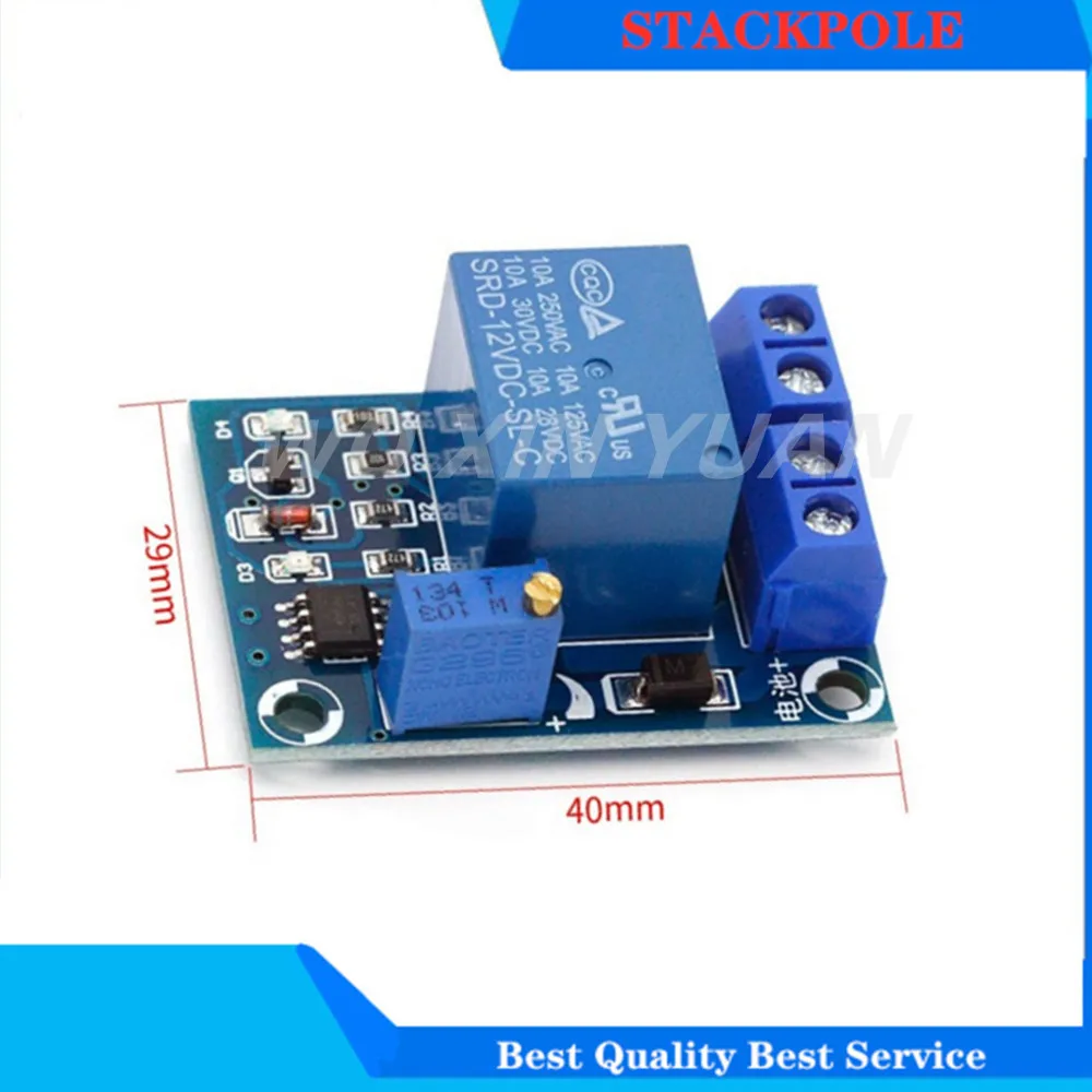 

2PCS/LOT YX-X0001 DC 12V Battery Undervoltage Management Module Low Voltage Automatic Switch Recovery Protection Module