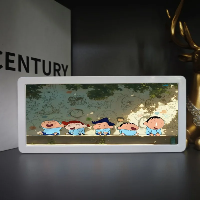 ไฟกลางคืน LED 3 มิติ ลายการ์ตูน ชินจัง โนฮาระ ชินโนะสุเกะ โคมไฟตั้งโต๊ะ ของตกแต่งห้องนอน ของสะสม ของขวัญ ของเล่น