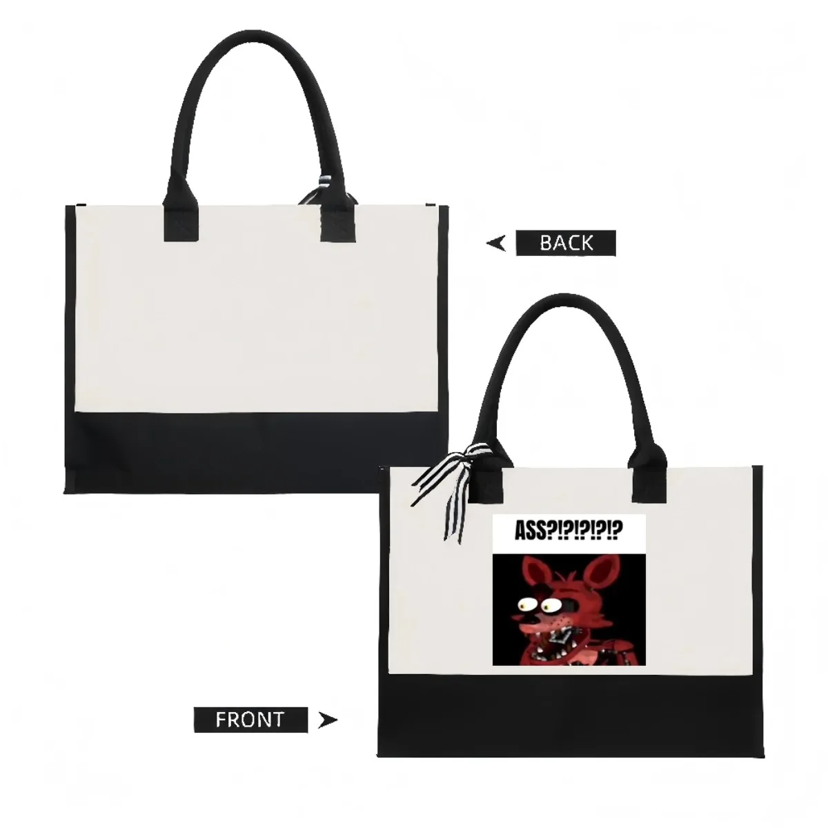 خمسة ثانية في فريدي y The 2026 وصول جديد موضة عملية واسعة قابلة لإعادة الاستخدام حمل حقيبة نمط طباعة 2 لهجة H