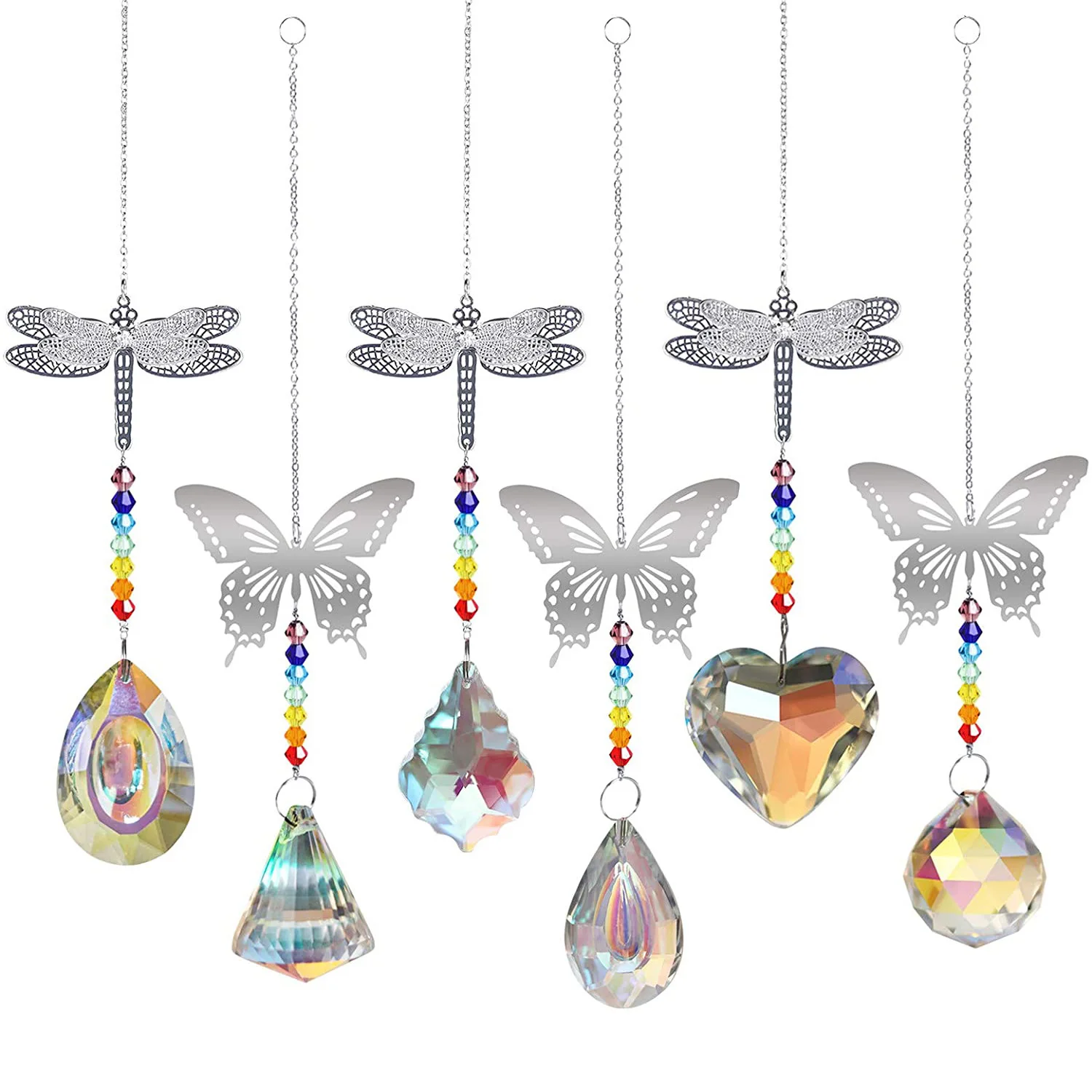 suncatcher crystal ball prism window visor rainbow maker butterfly dragonfly pendant sun catcher