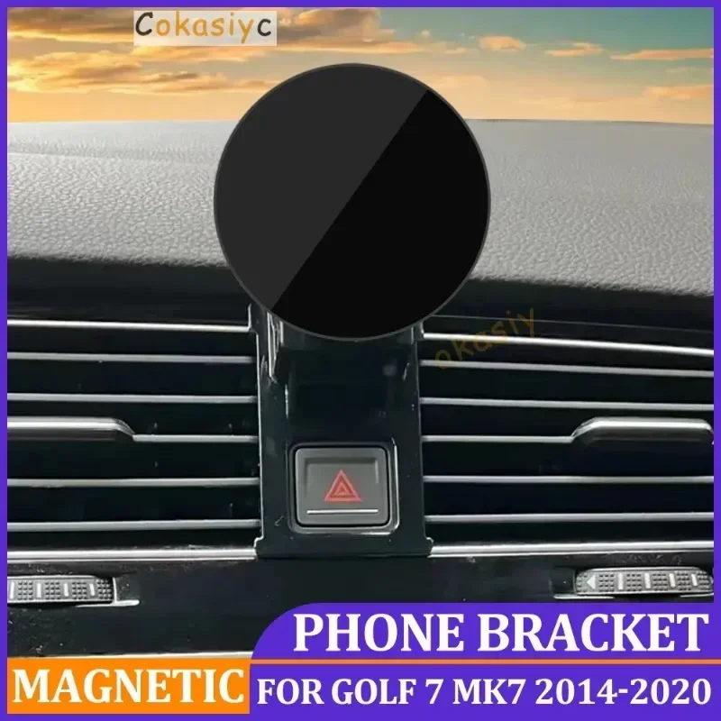 Updating Magnetic For Magsafe Car Phone Bracket Holder Stand For Volkswagen VW Golf 7 MK7 2014 2015 2016 2017 2018 2019 2020
