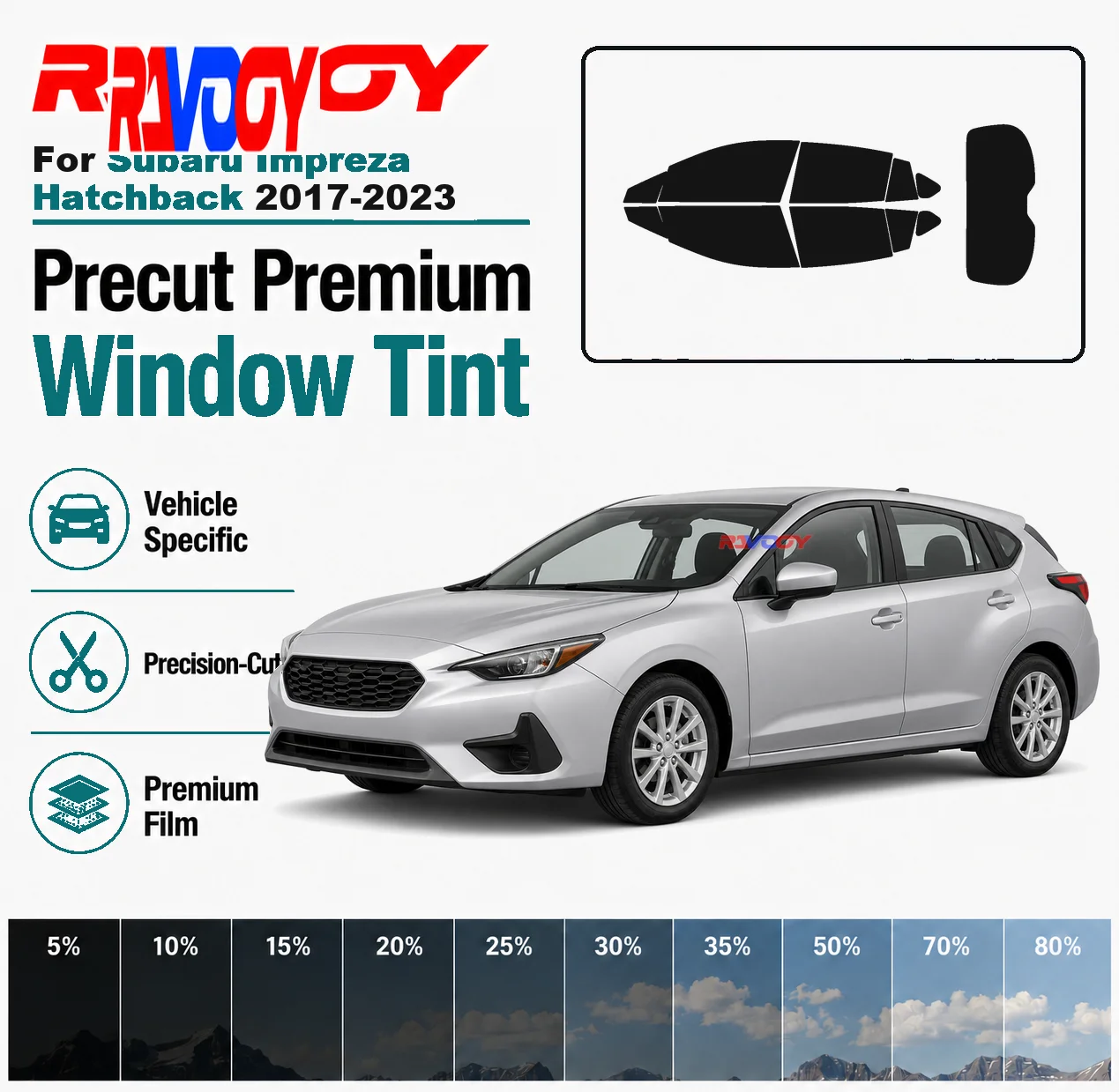 for-subaru-impreza-hatchback-2017-2023-ravooy-pre-cut-window-film-vehicle-specific-full-kit-front-rear-windows-precision-cut