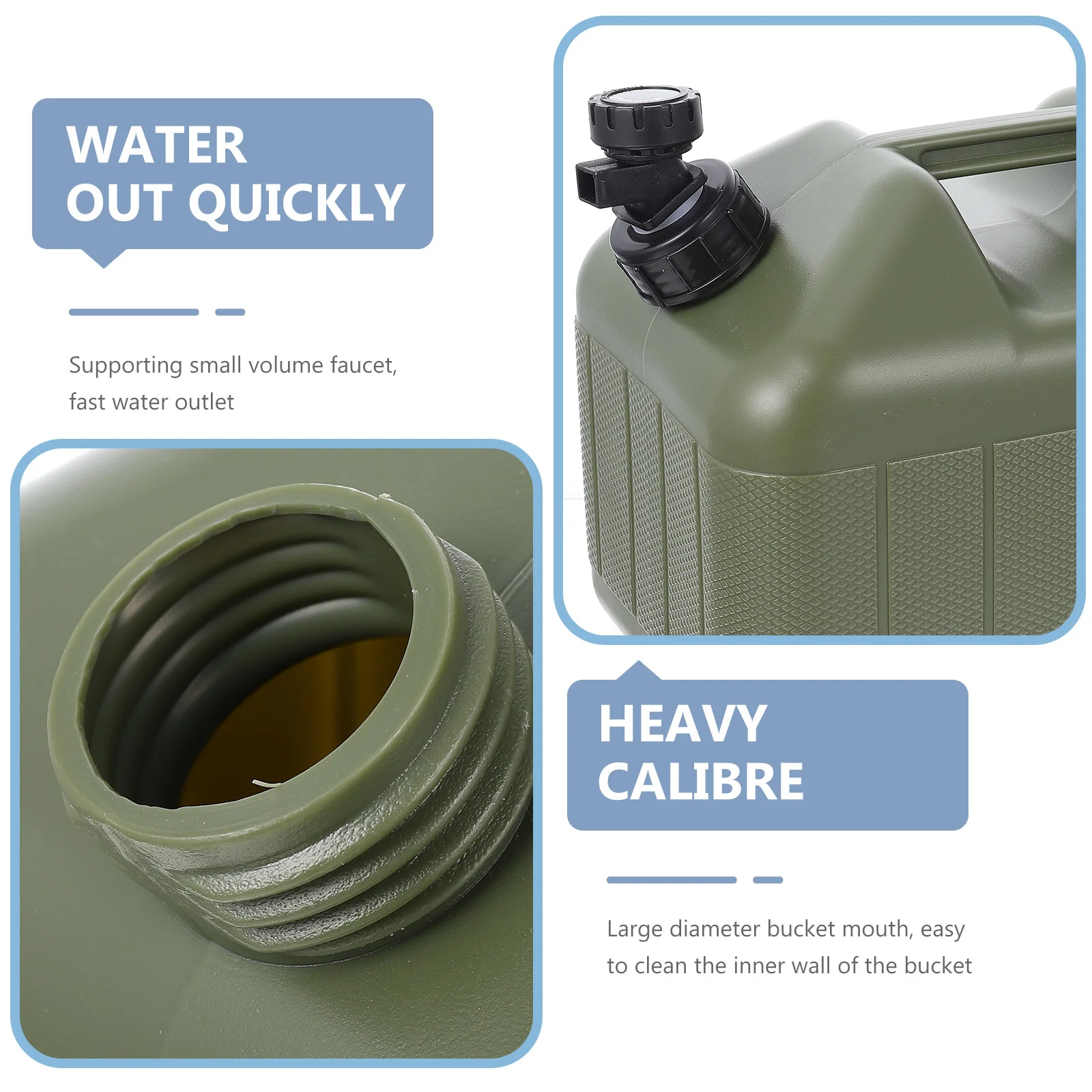 

Storage Tank Handle Water Bucket Camping Container for Outdoor Versatile Portable Pe
