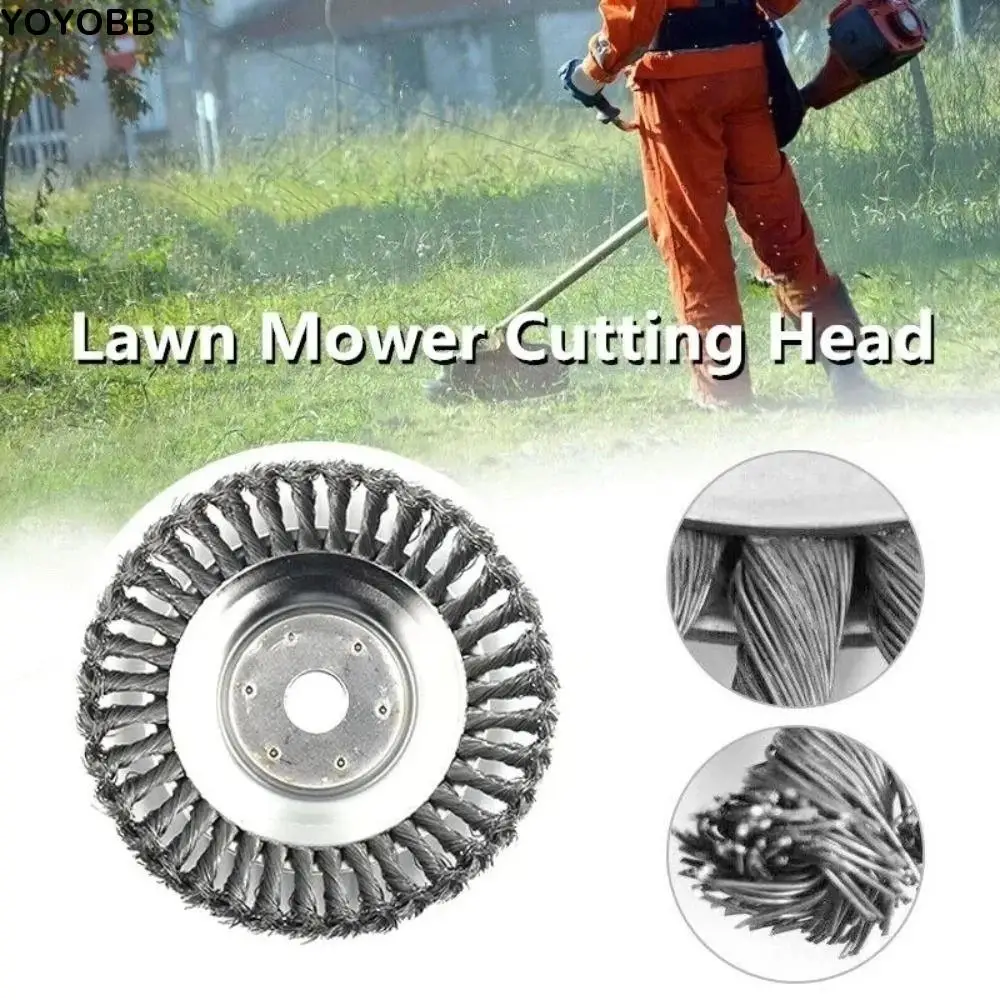Fast 8 Inch Grass Trimmer Head Easy To Clean Wear-resistant Steel Wire Wheel Durable Rust-proof Weeding Disc Garden