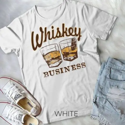 Whiskey Business Shot Glasses Vintage Retro Graphic T-Shirt Unisex T-shirt