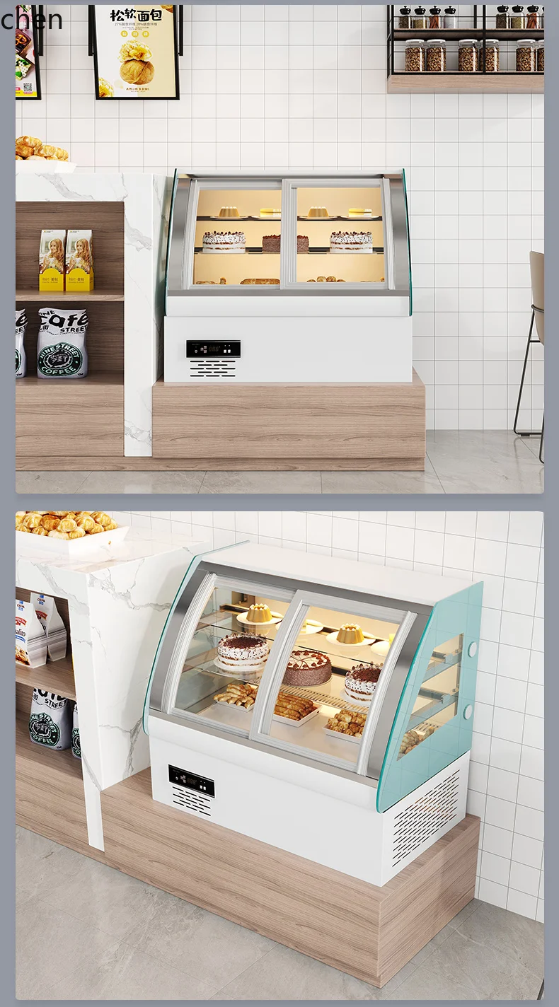 ZML refrigerated display cabinet, dessert mousse west point fruit commercial countertop small air-cooled fresh-keeping cabinet