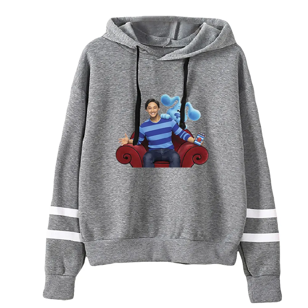 Cartoon Movie Sweatshirts para homens e mulheres, Hoodie sem bolso, mangas de barras paralelas, azul grande aventura da cidade, roupas engraçadas unissex