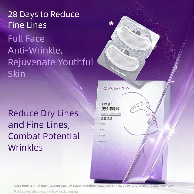 CASMA Microneedle Serum Wrinkle Patches - Salmon DNA & Hyaluronic Acid, Anti-Wrinkle, Fade Fine Lines, Firming & Anti-Aging