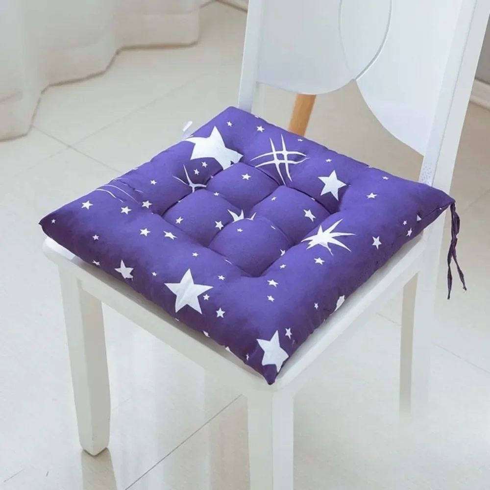 1pc Simple Pattern Square Soft Chair Cushion with Straps Cojines Para Sofá Decoration Maison Cojin Decorativos 40x40cm/45x45cm