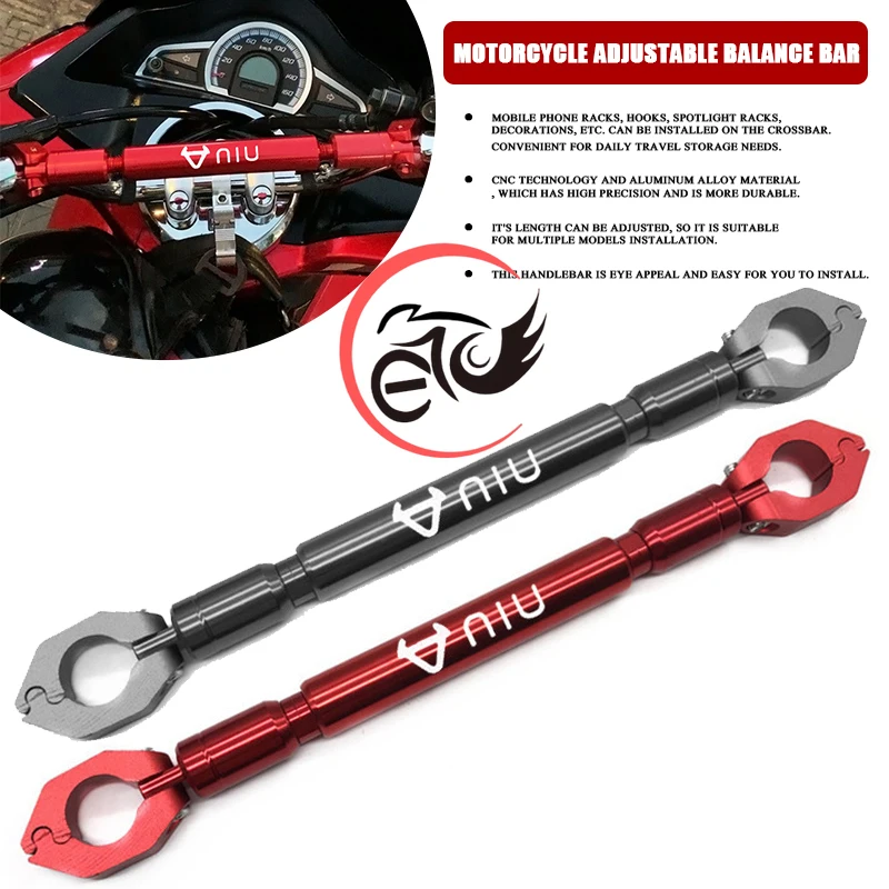 

Motorcycle Accessories Adjustable Multifunction Crossbar Handlebar Balance Bar For NIU UQI UQI+ UQIS U+A U+B GOVA go g1 g2 g3 fo